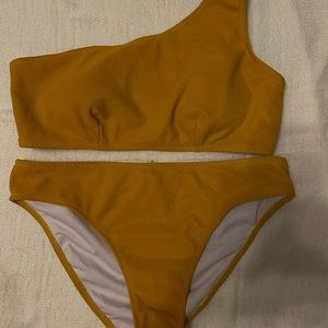 cupshe yellow swimsuit